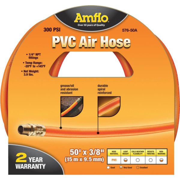 Amflo 3 8 In. x 50 Ft. PVC Air Hose For Sale