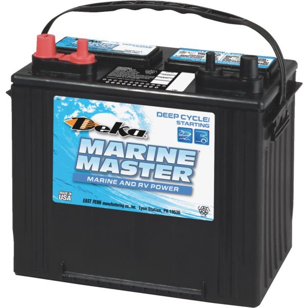 Deka Marine Master 12-Volt 550 CCA Deep Cycle Starting Marine RV Battery, Left Front Positive Terminal Cheap