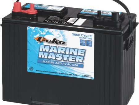 Deka Marine Master 12-Volt 600 CCA Deep Cycle Starting Marine RV Battery, Left Front Positive Terminal Online now