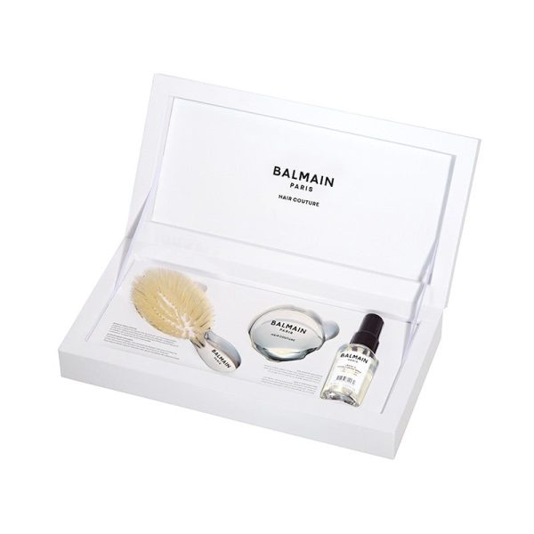 BALMAIN HAIR rinkinys   Silver Spa Brush mini +dovana 85 eur vertės Balmain krepšys For Sale