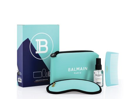 BALMAIN HAIR rinkinys   Limited Edition Cosmetic Bag Turquoise SS21 Cheap