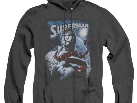 SUPERMAN : PROTECT EARTH ADULT HEATHER HOODIE BLACK XL Sale