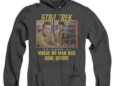 STAR TREK : EPISODE 2 ADULT HEATHER HOODIE BLACK 2X Online now