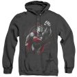 SUPERMAN : PROPAGANDA SUPERMAN ADULT HEATHER HOODIE BLACK 2X on Sale